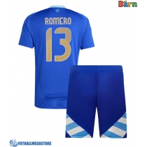 Fotballdrakt Barn Argentina Cristian Romero #13 Bortedraktsett Copa America 2024 Kortermet (+ Korte bukser)